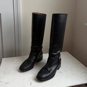 Vintage Etienne Aigner Leather Riding Boots Made in Brazil Tall Equestrian Boots